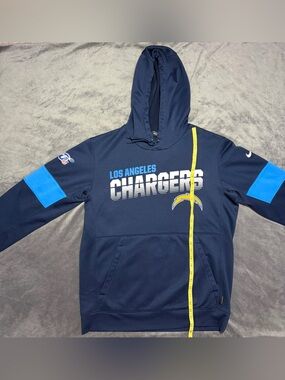 Men's Nike Navy Los Angeles Chargers Sideline Performance Pullover Hoodie MEDIUM